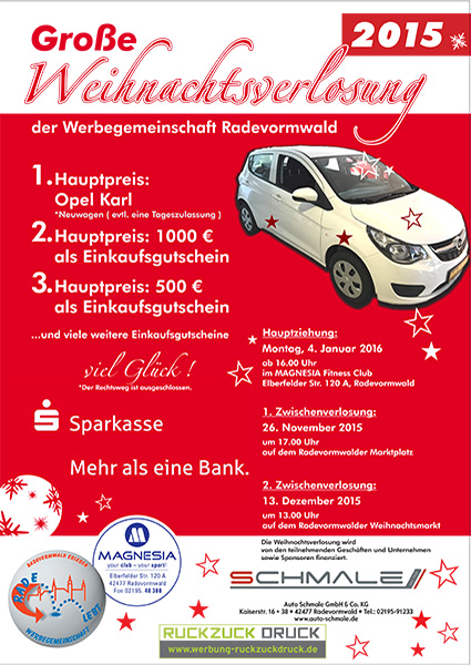 Weihnachtsverlosung 2015