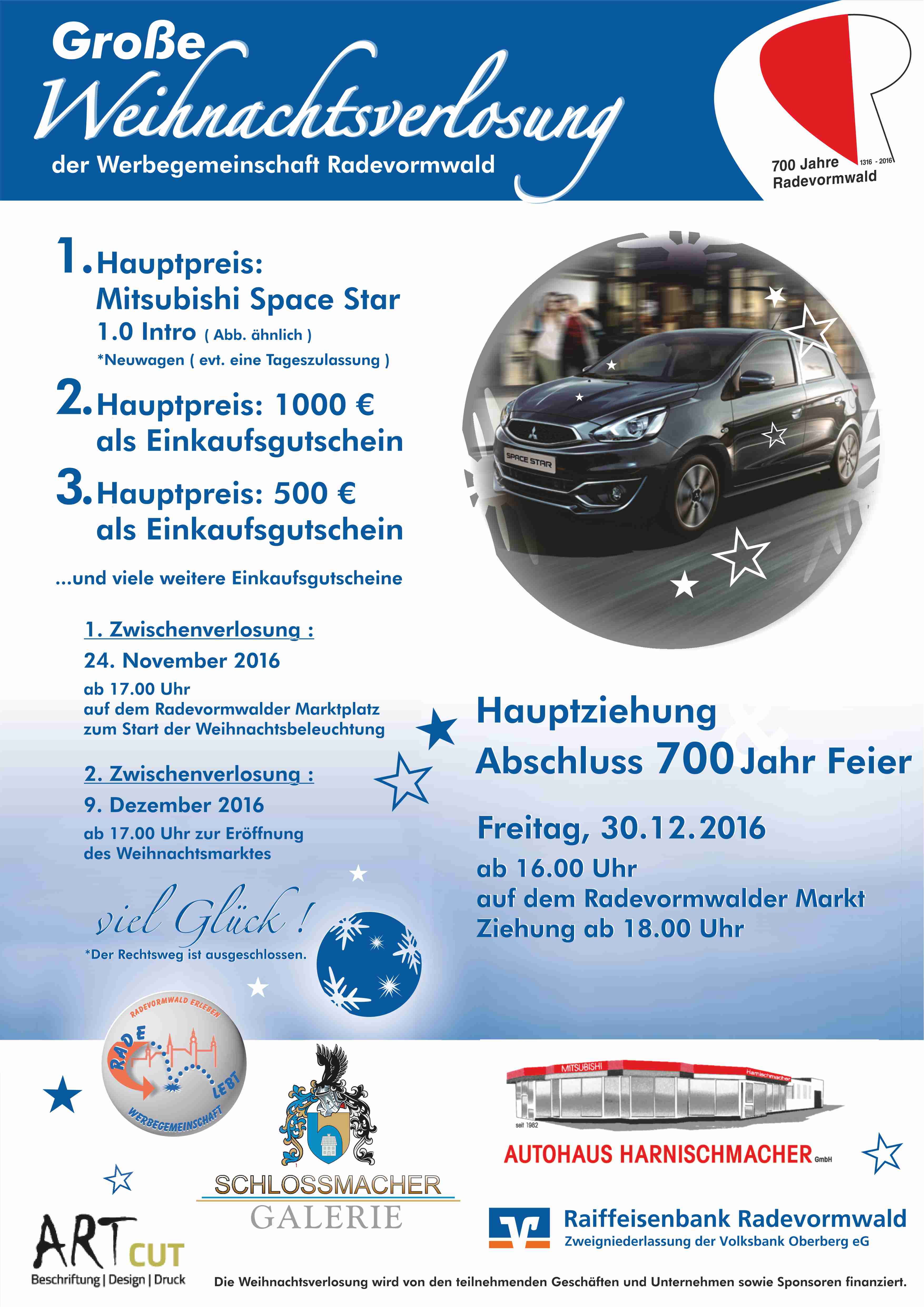 Plakat Weihnachtsverlosung